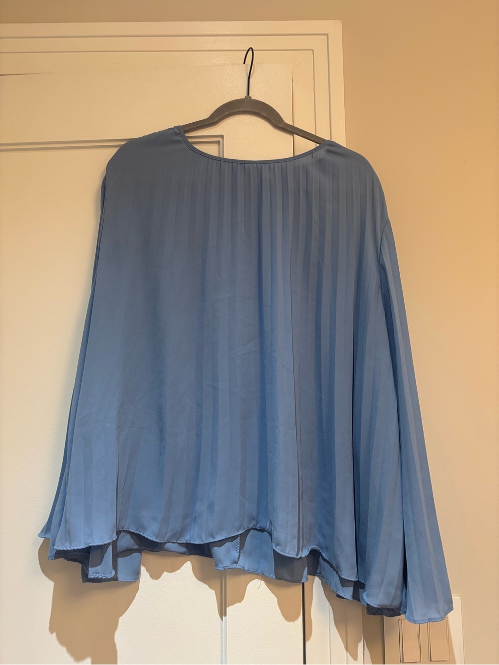 H&M Light Blue Pleated Blouse